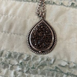 Brighton gray stone necklace